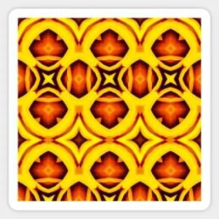 Bright Yellow Expressionist Art Yellow Rose Pattern 10 Sticker